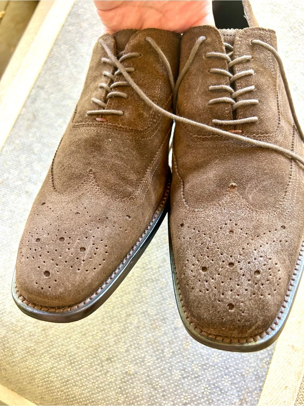 Aston Grey Collection Men’s Dress Shoes – Size 11 (Brown Suede)